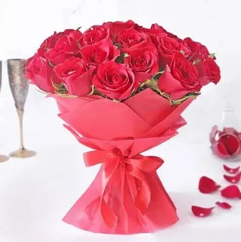 flower bouquets 25 Red Roses with Seasonal fillers