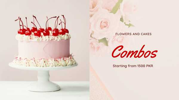 Buy flowers and cake Combo