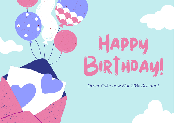 Order birthday cake with name