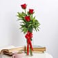 Red roses in glass vase - TheFlowers.PK